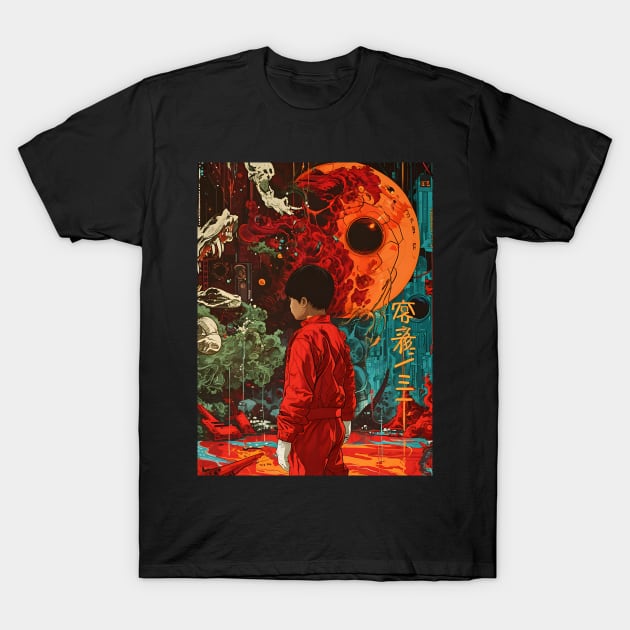 Akira Unleashed: Cyberpunk Masterpiece, Psychic Power Saga, and Fan Art Fusion T-Shirt by insaneLEDP